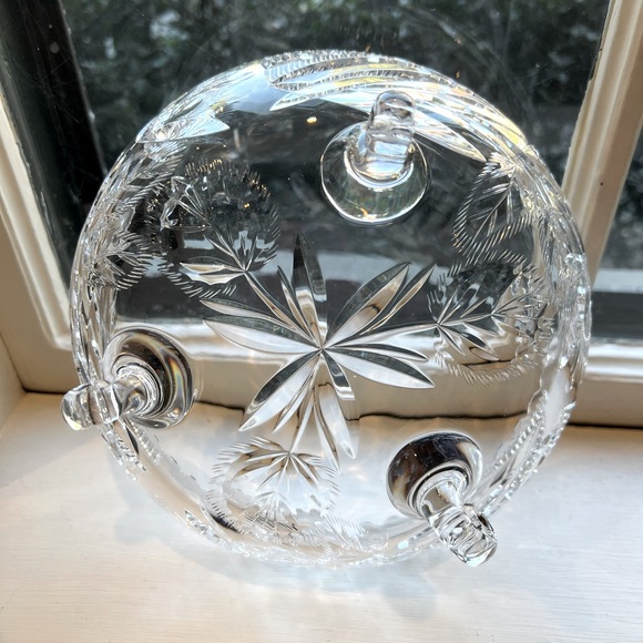 Bohemian Pre-Owned Lead Crystal Diamond Cut Footed Serving Decor Bowl 8.25”Dia - Picture 6 of 10